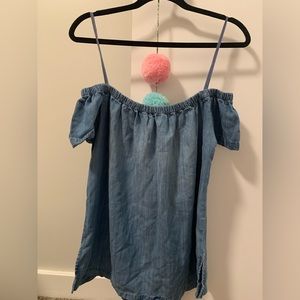 Cloth & Stone linen off shoulder shirt